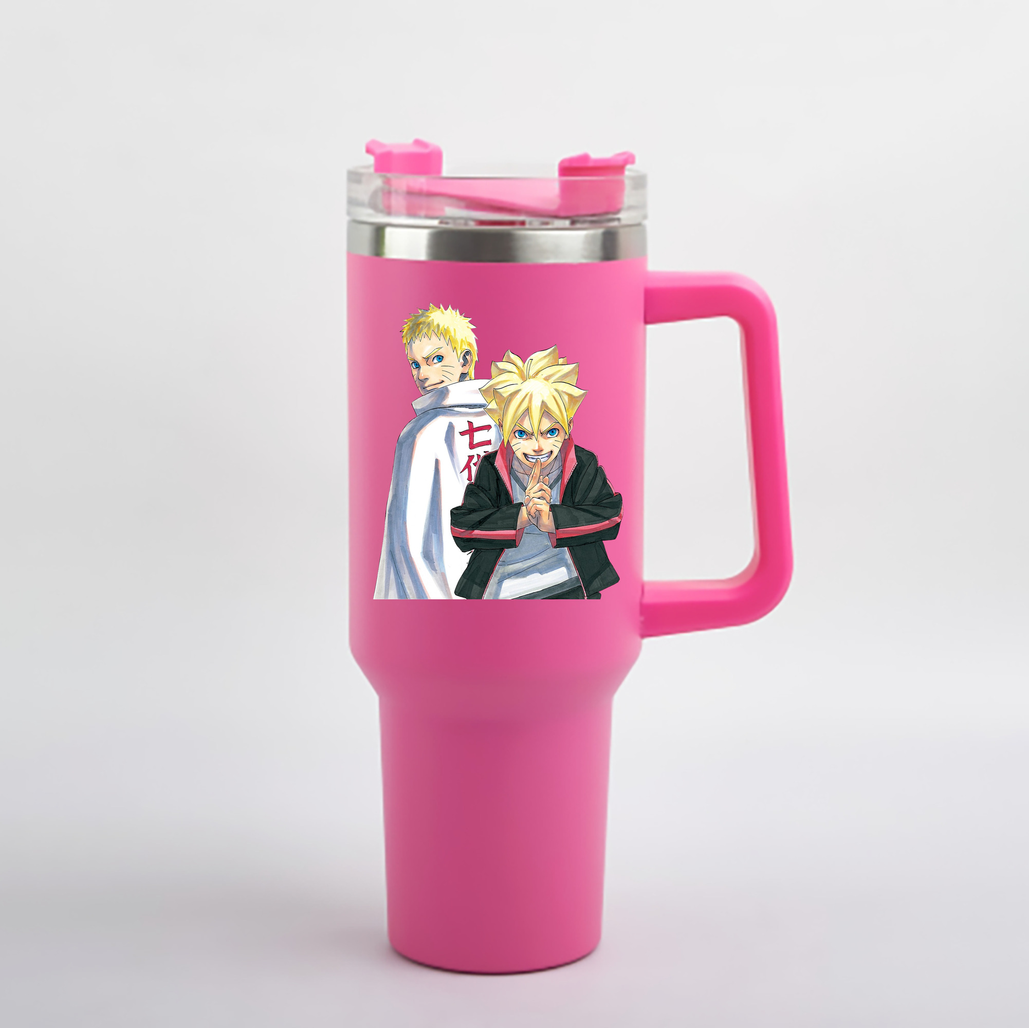 （画像用） NARUTO -ナルト- うずまき ボルト Uzumaki Boruto 1200mL車用タンブラー - クリスタルステッカー（プラスチックストロー付き）